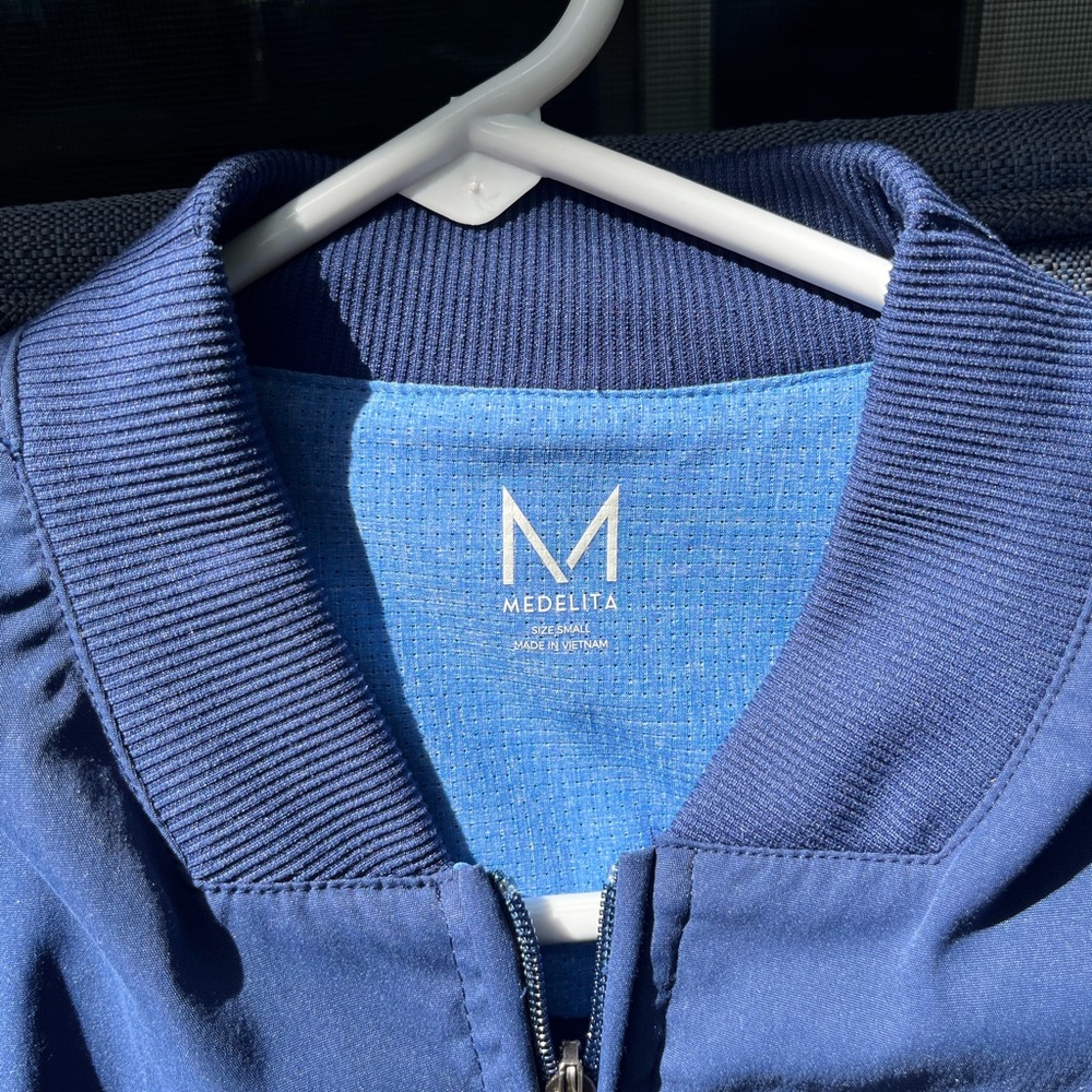 Medelita Women's Navy Blue Scrub Jacket